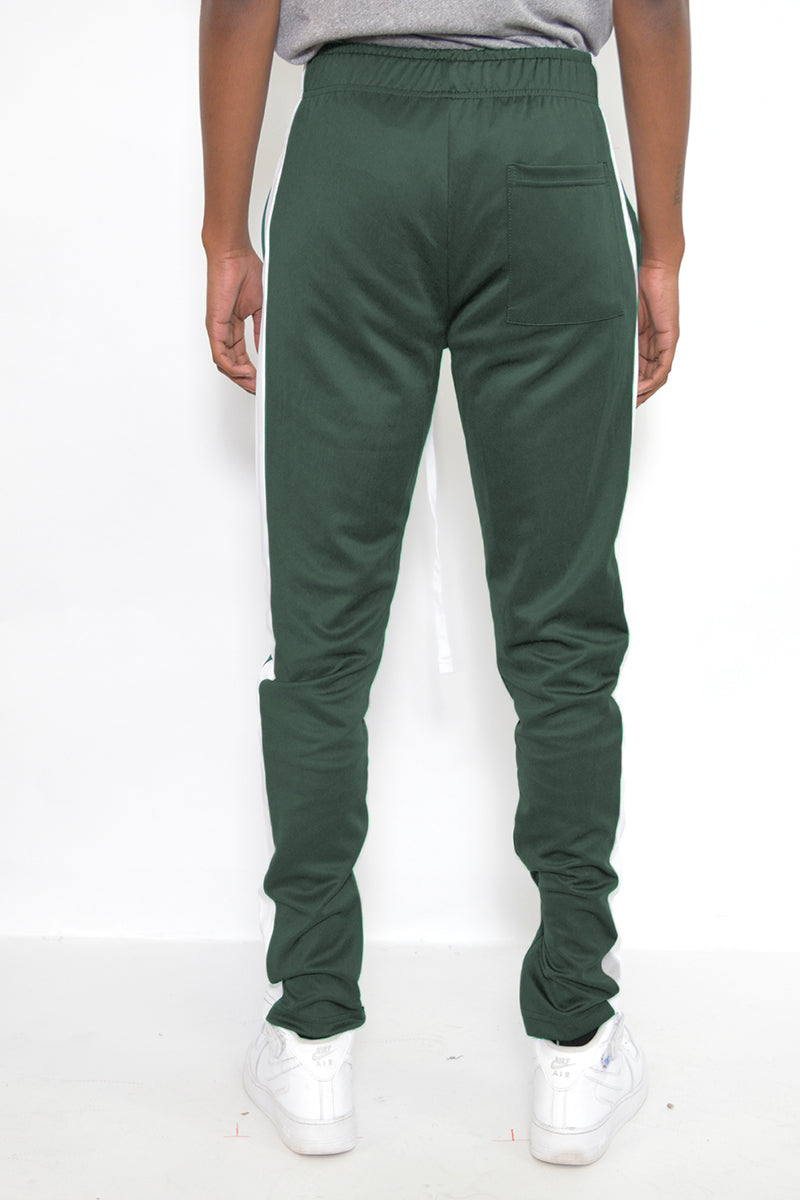 Men's Slim Fit Track Pants with Ankle Zips