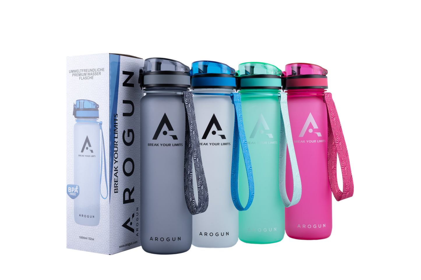 1L Motivational Water Bottle with Time Markers