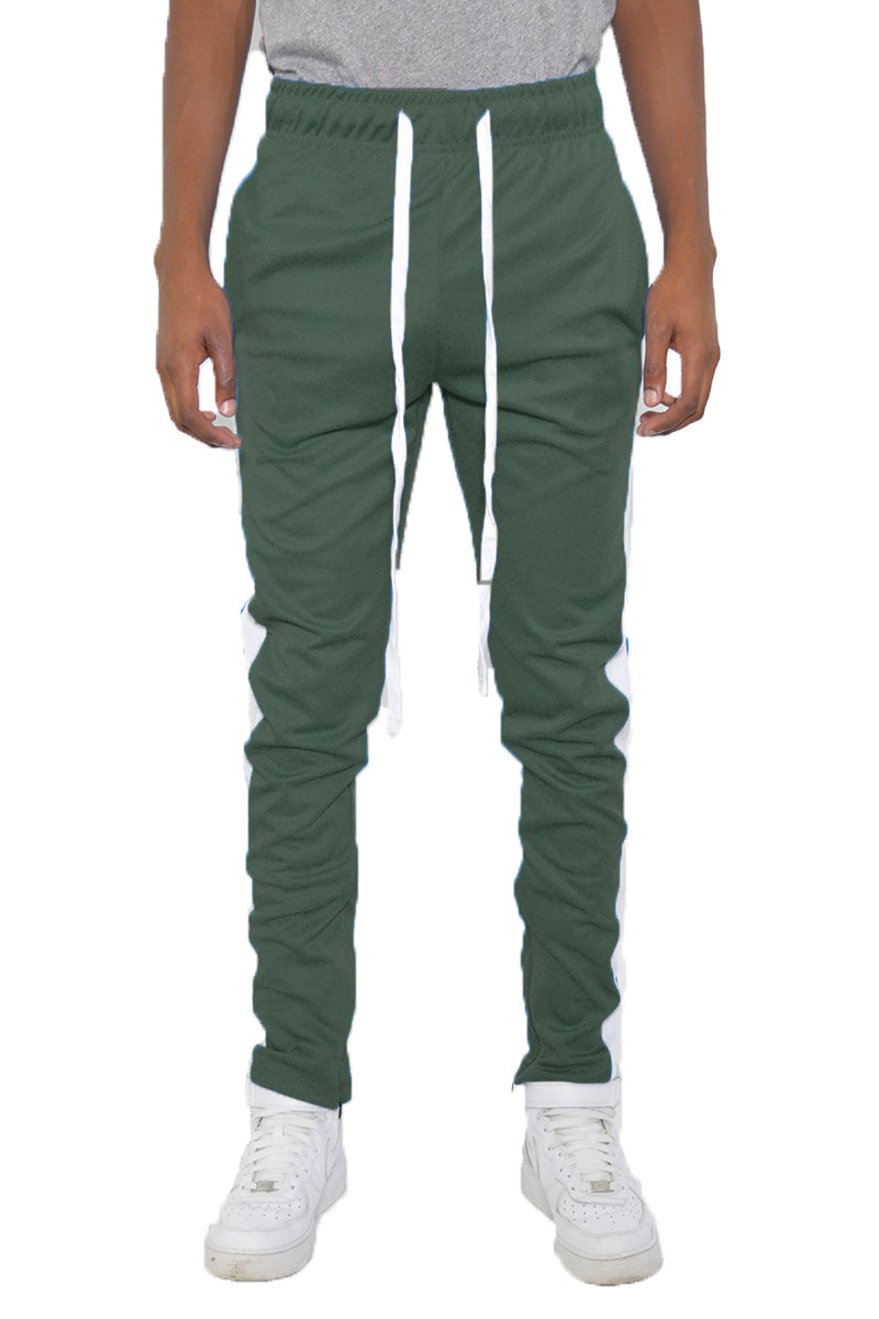 Men's Slim Fit Track Pants with Ankle Zips