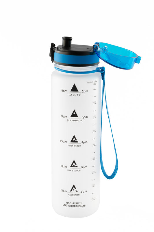 1L Motivational Water Bottle with Time Markers