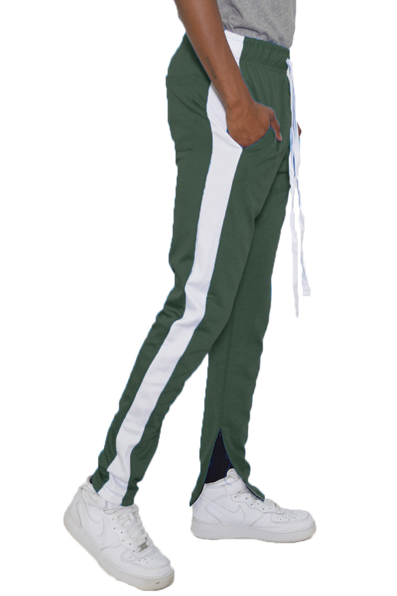 Men's Slim Fit Track Pants with Ankle Zips