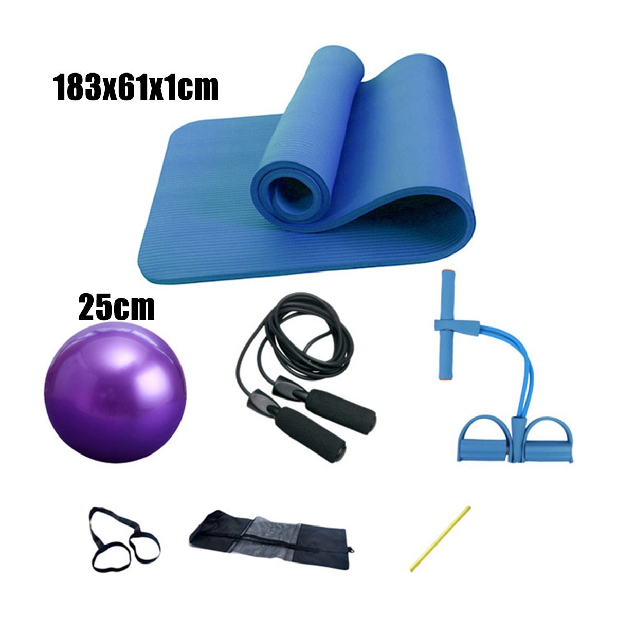 Deluxe 5-Piece Yoga & Home Workout Set